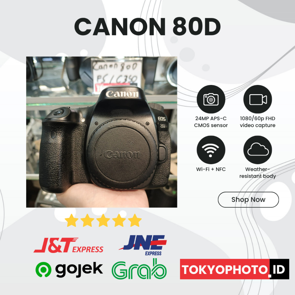 Canon EOS 80D WIFI Body Only Fullset