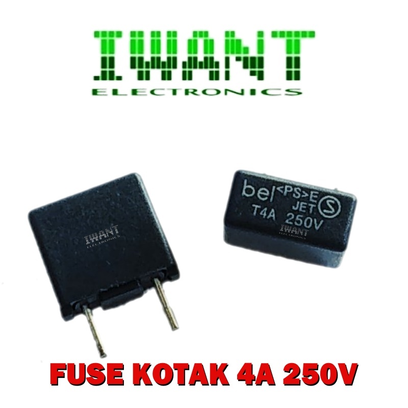 FUSE 4A 250V FUSE KOTAK 4A 250V SGSCTT4A250V SIKRING 4A 250V FUSE KOTAK SQUARE SEKRING KOTAK 4A