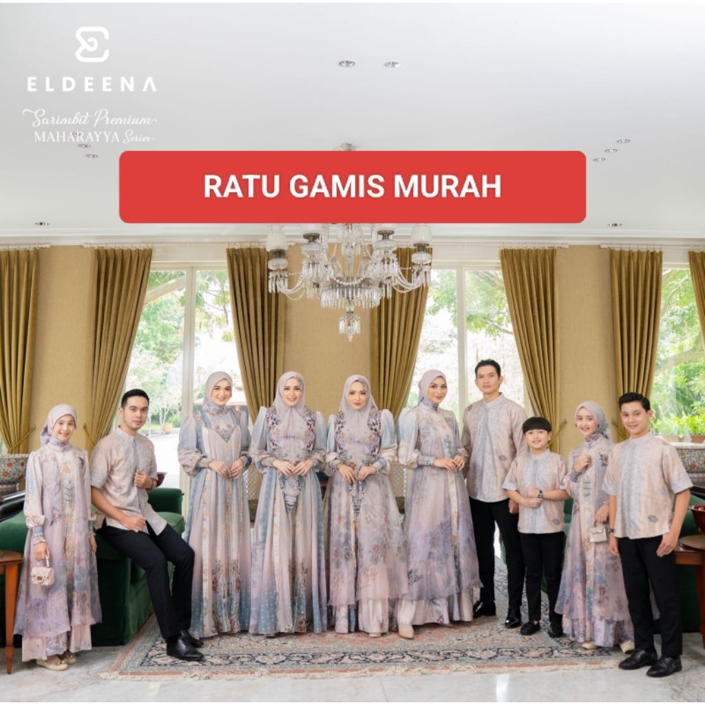 READY SIAP KIRIM Sarimbit MAHARAYYA series by ELDEENA SYAR'I, gamis lebaran, seragam keluarga