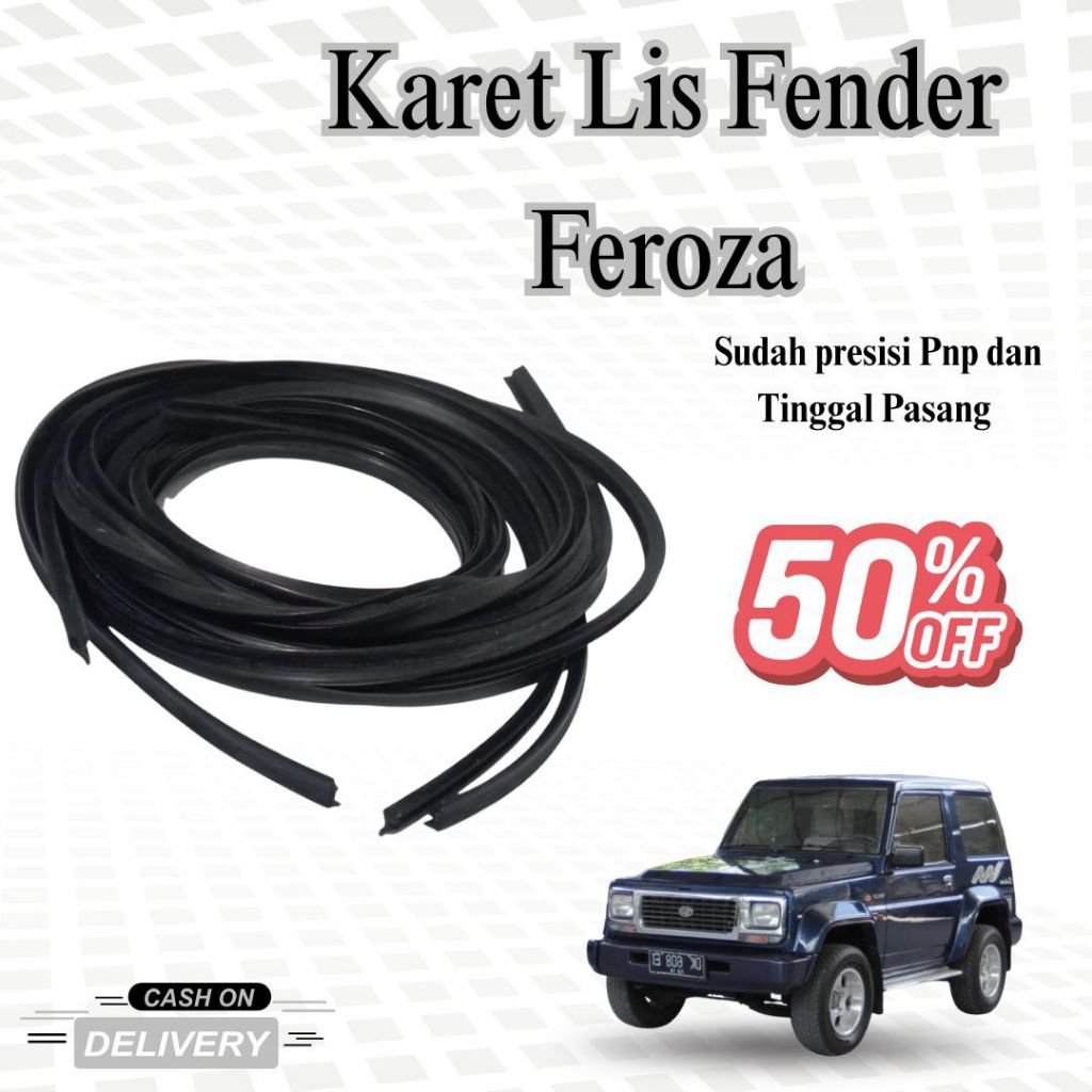Karet Lis Fender Feroza | Karet Pelindung Fender & Body Mobil Daihatsu Feroza Lengkap