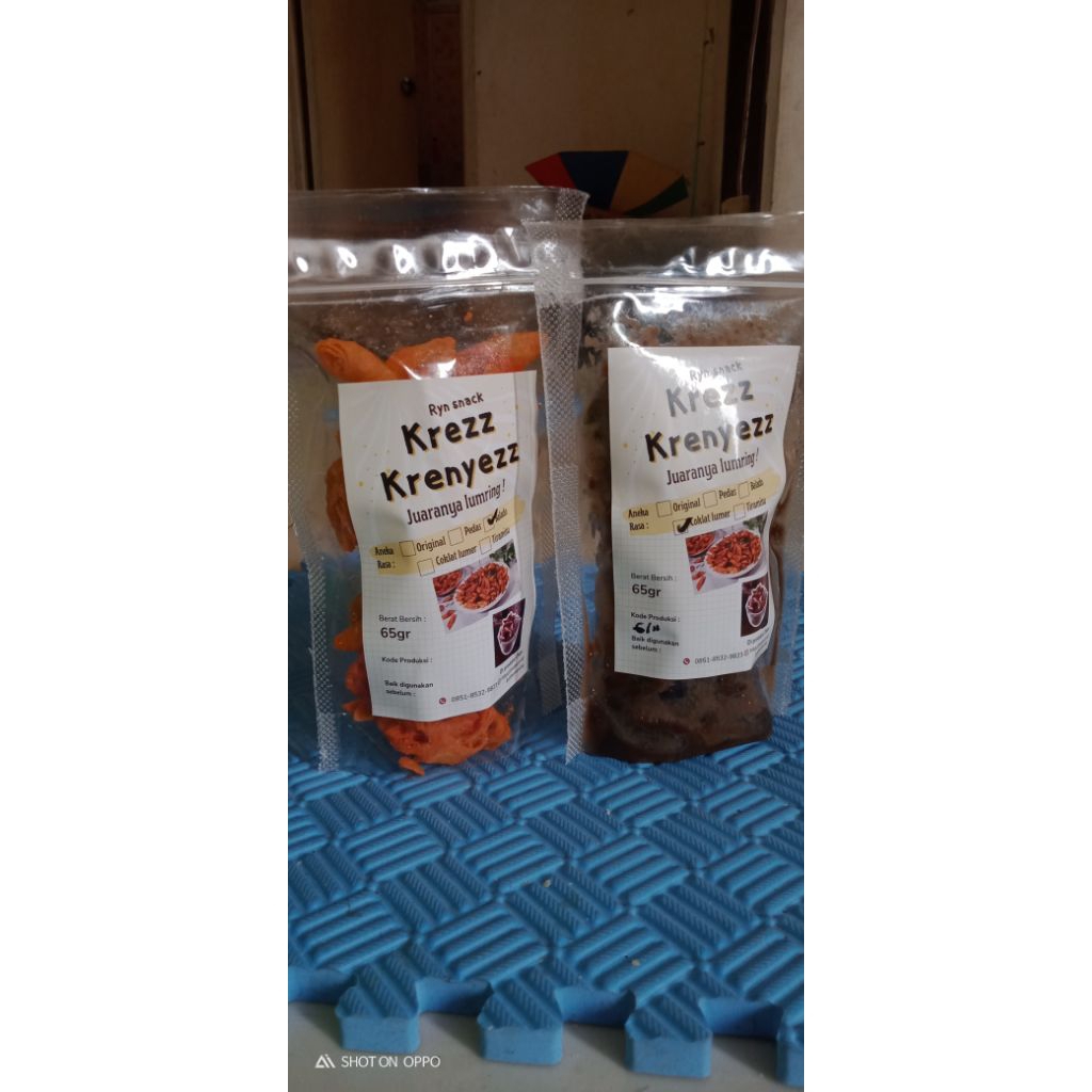 Lumring / Kulit lumpia goreng 65gr - Rynsnack cemilan, jajan, balado pedas manis coklat original, ku