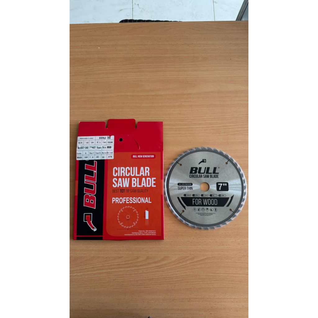 BULL MATA GERGAJI AKB 7 INCH / CIRCULAR SAW BLADE INCH TANDUK 7x24Tx25mm