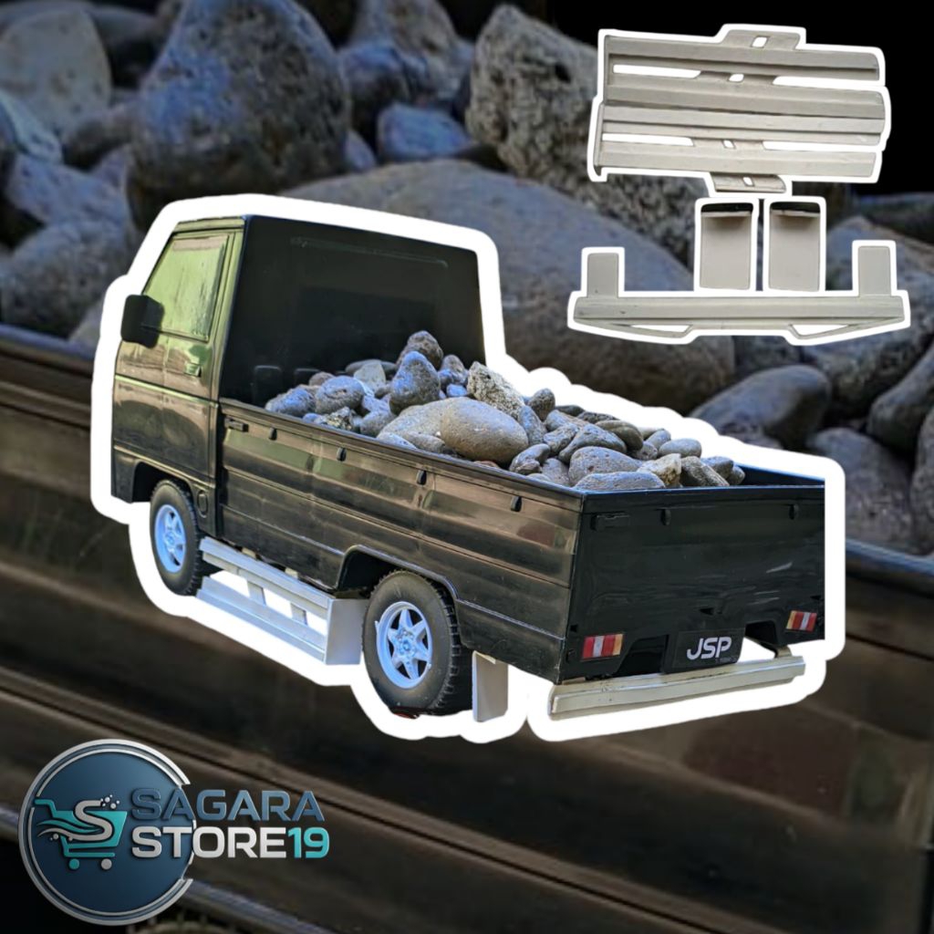 VARIASI MINIATUR MOBIL PICKUP / BEMPER MINIATUR MOBOL L300 / (free double tape)