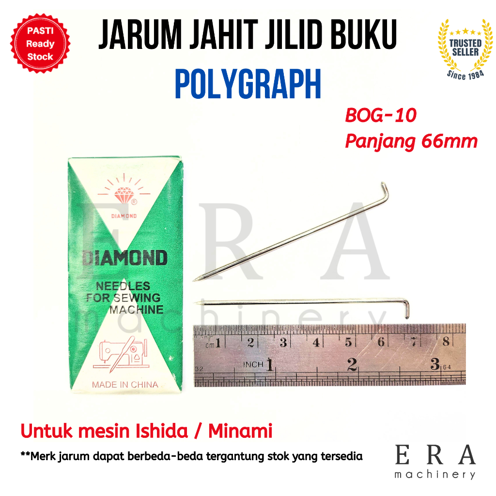 Jarum Polygraph BOG-10 66mm Jahit Jilid Buku Spare Part Mesin Cetak Hook Needle Ishida Minami E2474