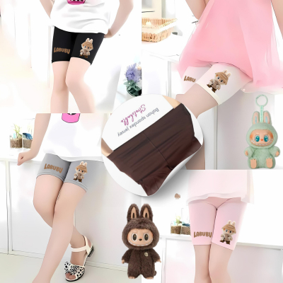 Celana SHOT Pendek STRIT Anak Perempuan motif LABUBU 1-15 Tahun | Legging SHORT Anak Karakter LABUBU