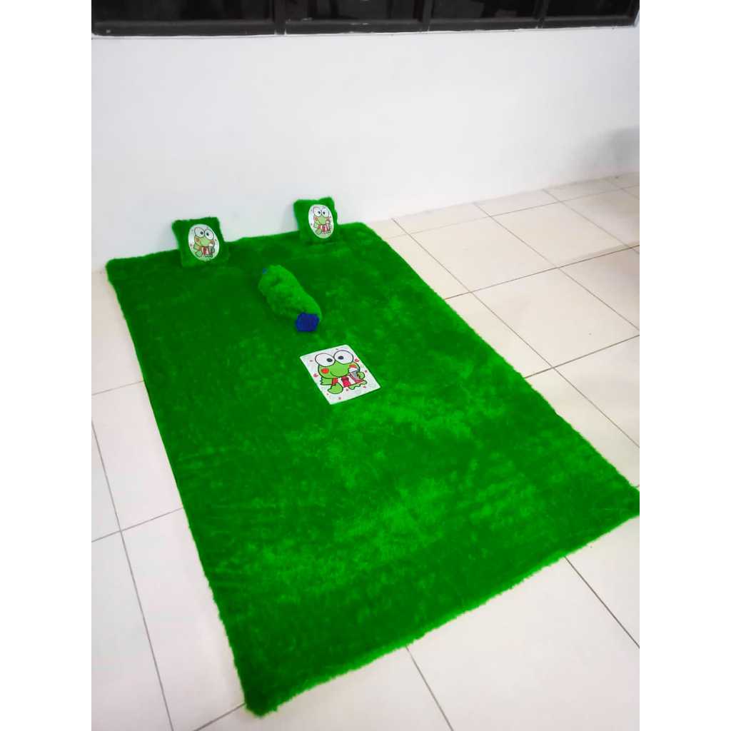 Promo Surpet Kasur Karpet Karakte 125x170 cm Bantal 2 Guling 1 Motif Kartun Bahan Bulu Halus Nyaman