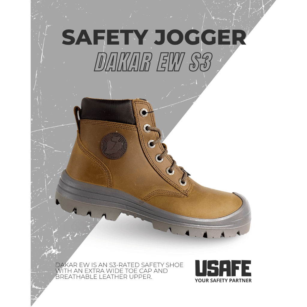 Sepatu Safety Jogger Dakar EW Brown (Full Kulit)