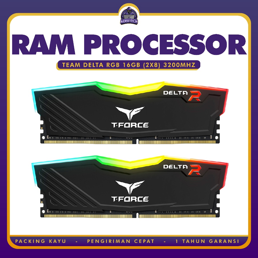 Team T-Force Delta RGB 16GB (2X8GB) PC28800 3200MHZ |  3600Mhz Dual Channel
