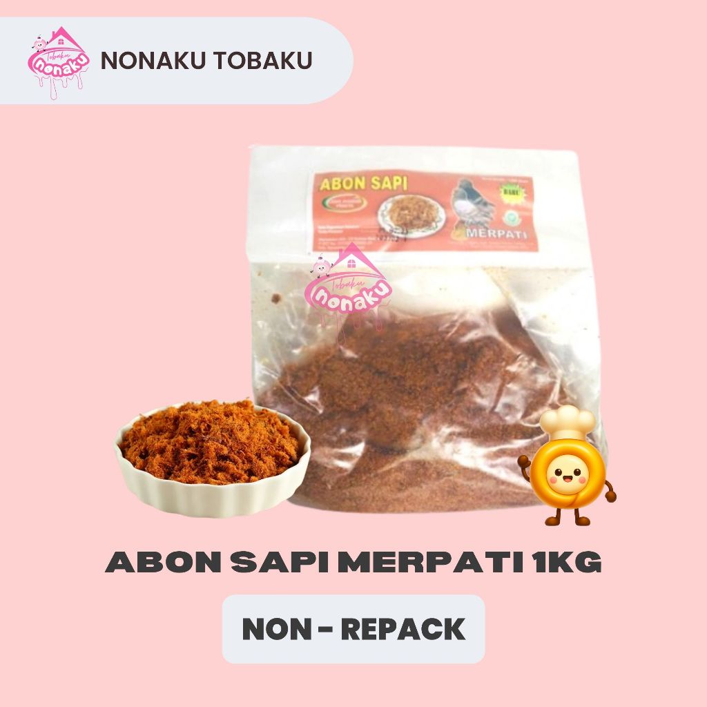 (NON REPACK) ABON SAPI MERPATI TANPA BAWANG KEMASAN 1 KG DAN 250 GR