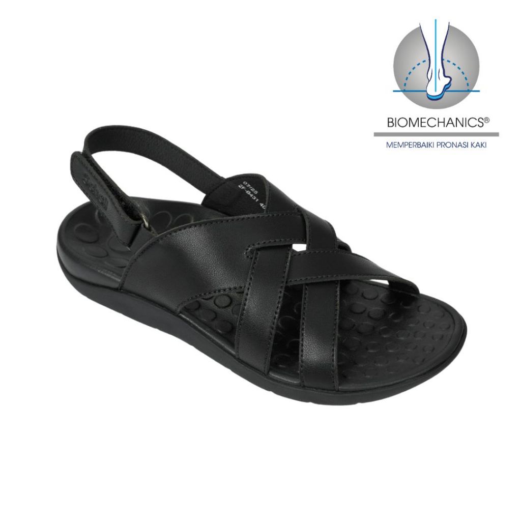 Scholl Laura Black Sandal Wanita