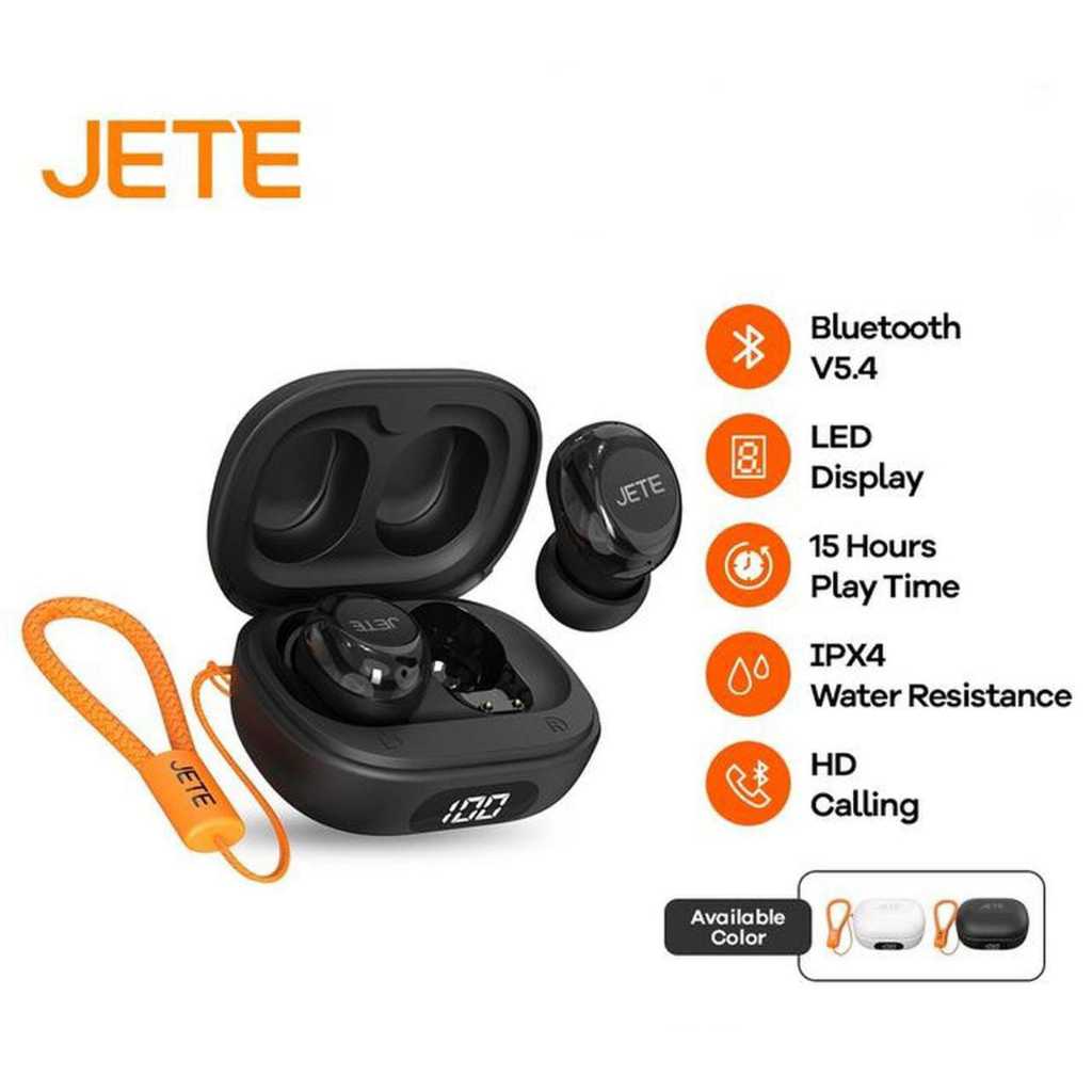 JETE CS6 TWS EARBUDS MINI BLUETOOTH LED DISPLAY IPX 4