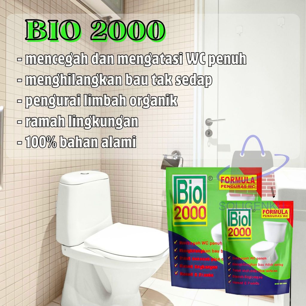 Bio 2000 penguras wc 1000 gram 1 kg / penguras septic tank / obat septic tank/ BIO 2000 1 KG / ANTI 