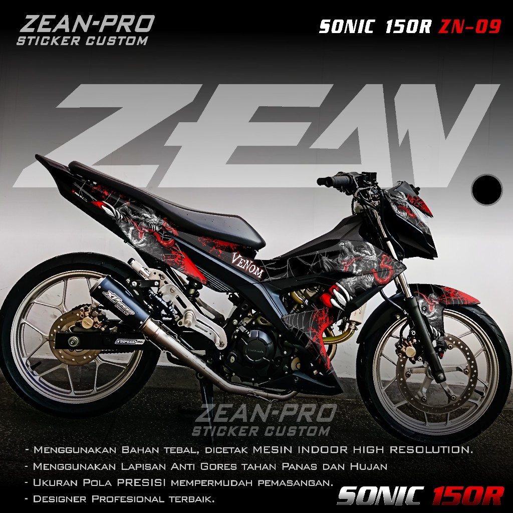 (PROMO COD) TERBARU Decal Sticker Honda Sonic 150R New Full body - Stiker Skotlet Modifikasi Variasi
