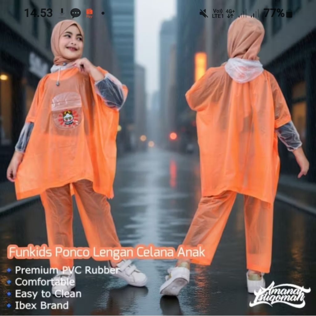 Jas Hujan Anak | Jas hujan Sekolah | Jas hujan Ransel