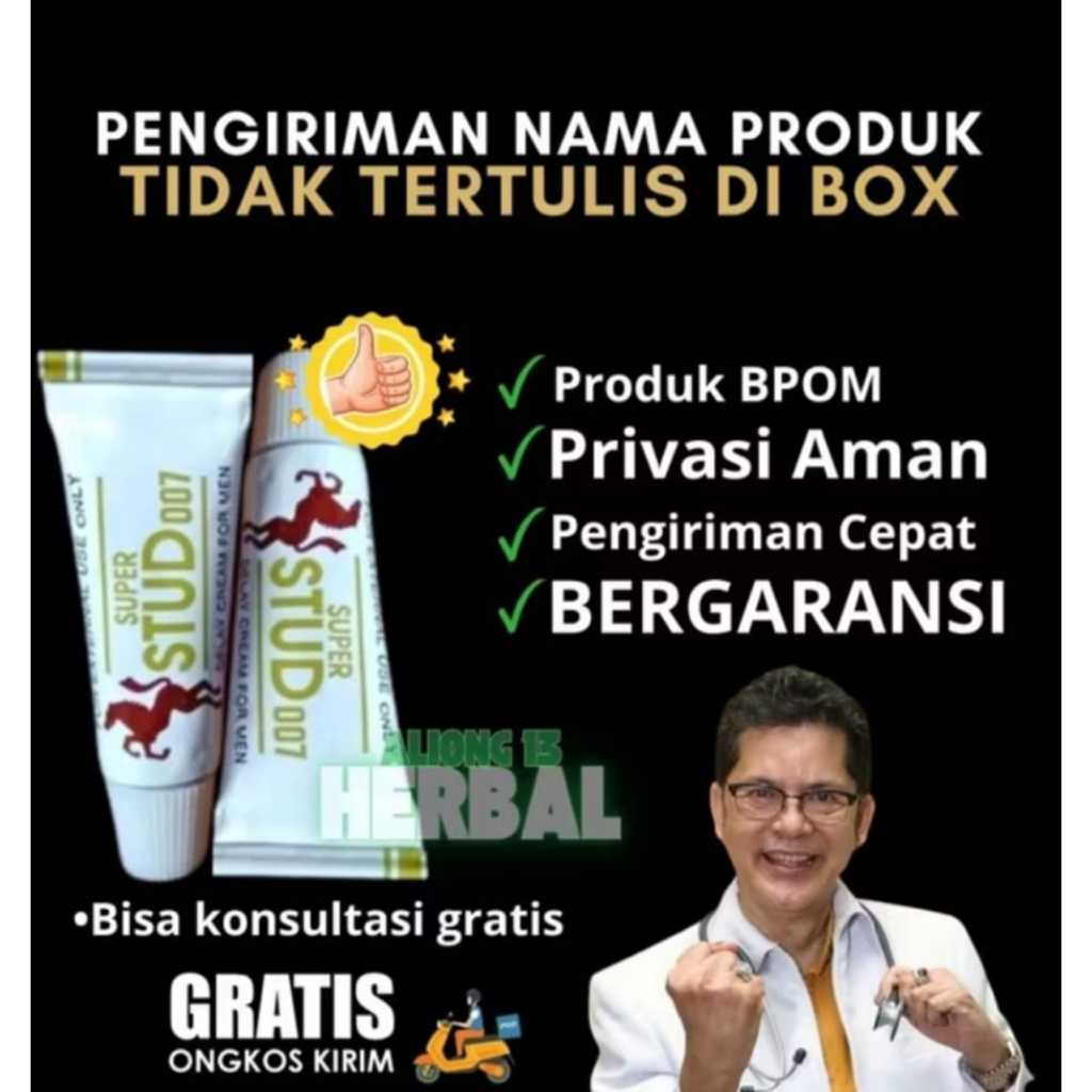 SUPER STUD 007 ASLI CREAM ORIGINAL PENAMBAH STAMINA PRIA PERKASA ASLI PERMANEN