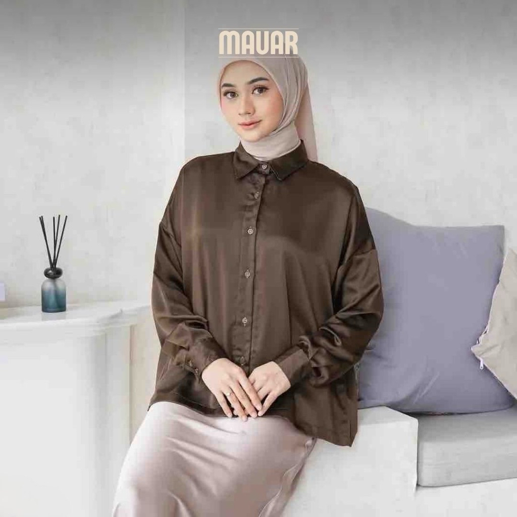 MAUAR Kemeja Satin Oversized