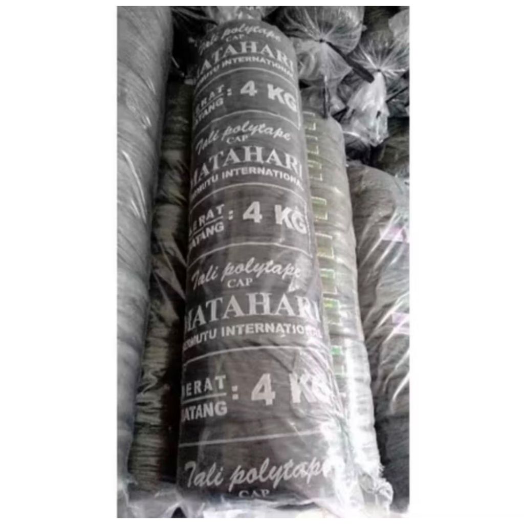 TALI PLASTIK HITAM / TALI POLYTAPE MATAHARI 400 GRAM Besar tali Rafia