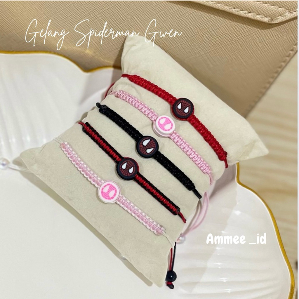 Gelang serut spiderman couple / Gelang couple hero / Gelang serut korea couple hero