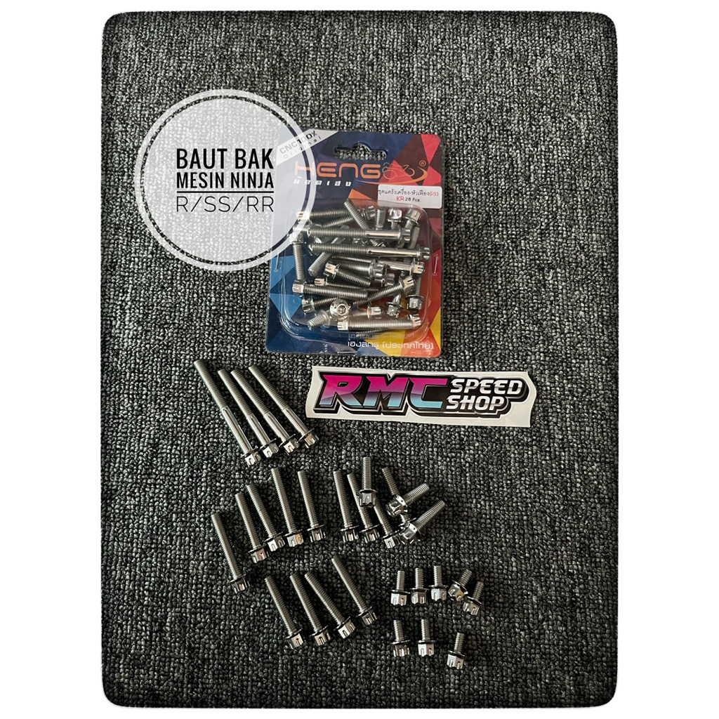 Baut probolt Stenlis bak mesin ninja R Ninja Ss Ninja Rr / Baut stenlis bak mesin set kanan kiri Nin