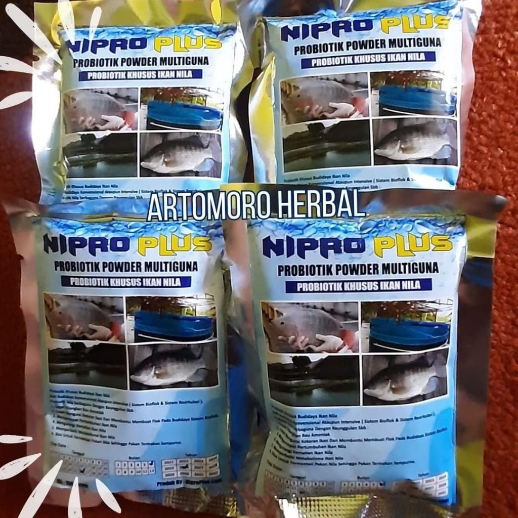 Probiotik Ikan Nila NIPRO Plus 1 sachet Probiotk ikan Nila.