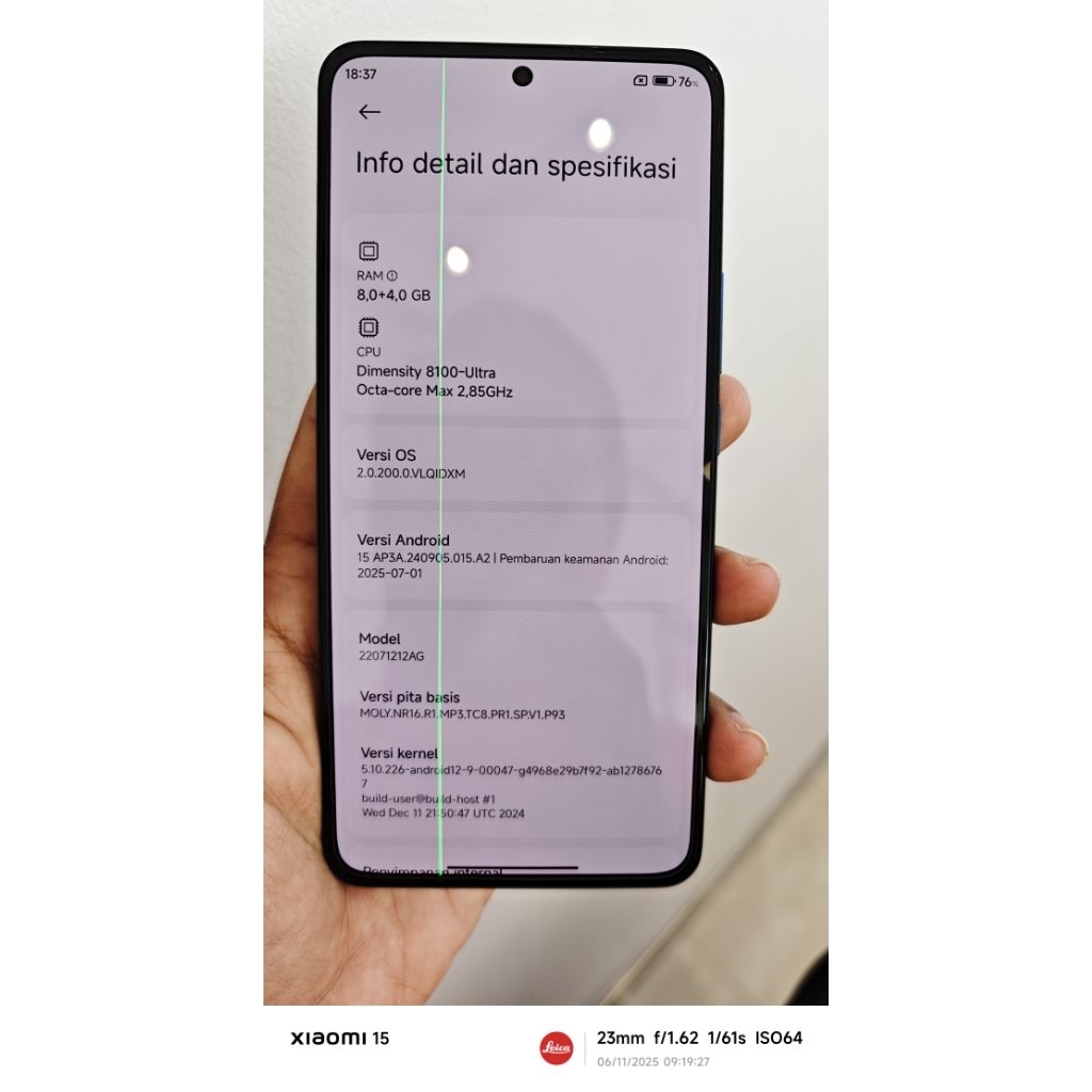 LCD Frame Xiaomi 12T Original Minus 1 GARIS