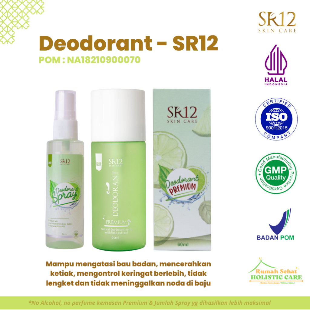 SR12 Deodorant Spray / Deodorant SR12 Spray Premium