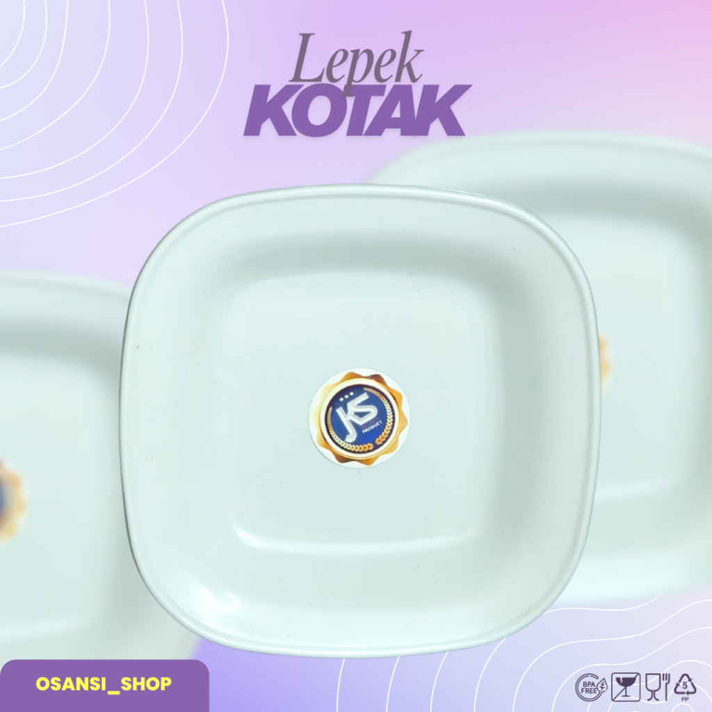 LEPEK KOTAK PLASTIK 12 PCS (1 LUSIN) BPA FREE WARNA PUTIH