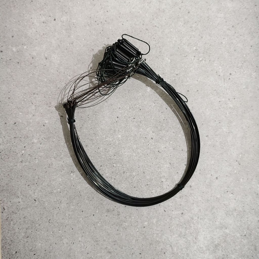 Jerat burung ruak ruak burung tikusan merah panjang 2meter 21mata racik model gantung