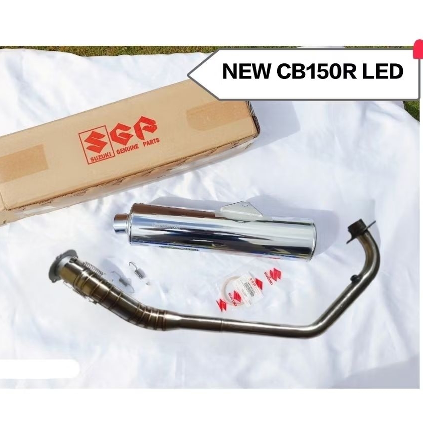 KNALPOT FU ORI SUZUKI LOKAL UNTUK NEW CB150R LED FULLSET