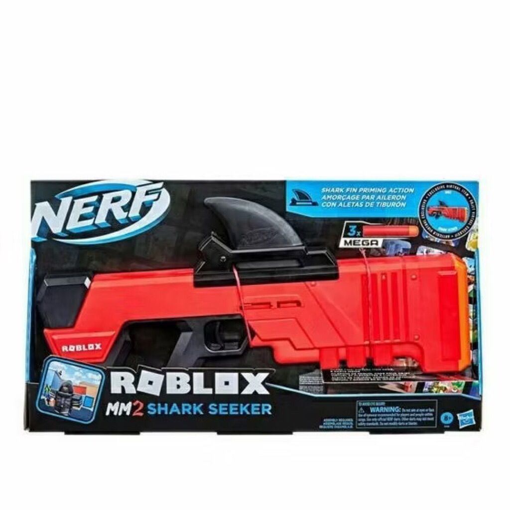 NERF ROBLOX MM2 SHARK SEEKER BIG BLASTER ORIGINAL NERF HASBRO