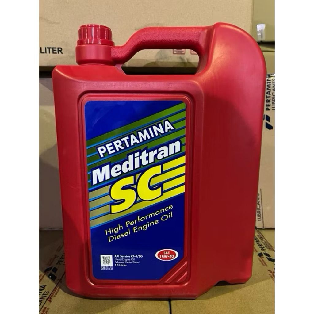 OLI MEDITRAN SC 10 LITER SAE 15W-40 PELUMAS OLI MESIN MOBIL DIESEL ATAU SOLAR