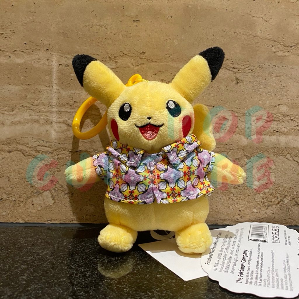 [READY STOCK] PIKACHU FLOWER PLUSH CHARM / JISOO BLACKPINK / POKEMON JOURNEY BATIK / GANTUNGAN KUNCI