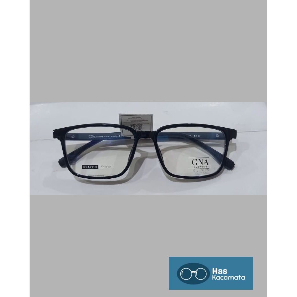 Frame kacamata pria / wanita GNA Eyewear F-3129 Original + Lensa