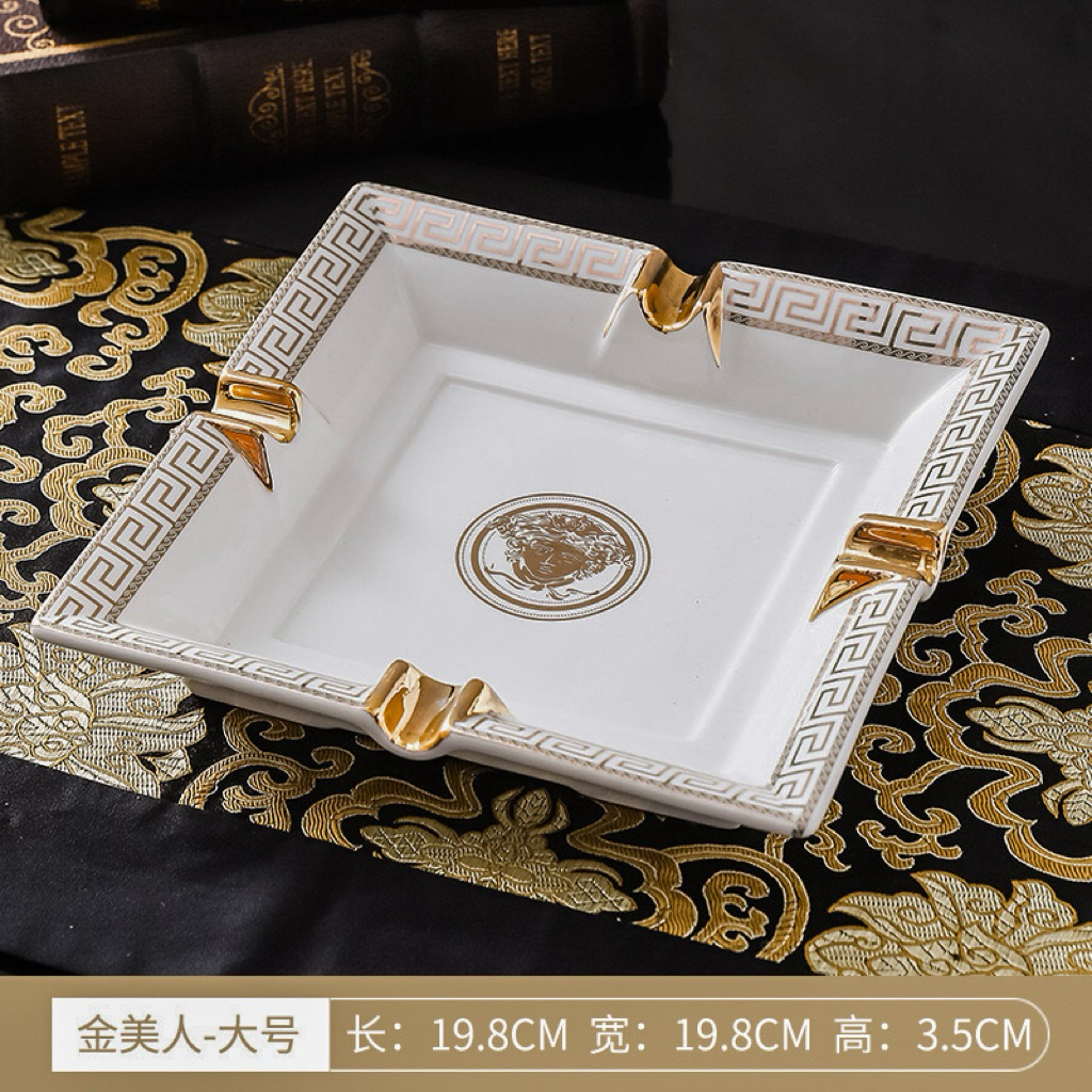 Luxury Ashtray Logo // Asbak Mewah Keramik Persegi