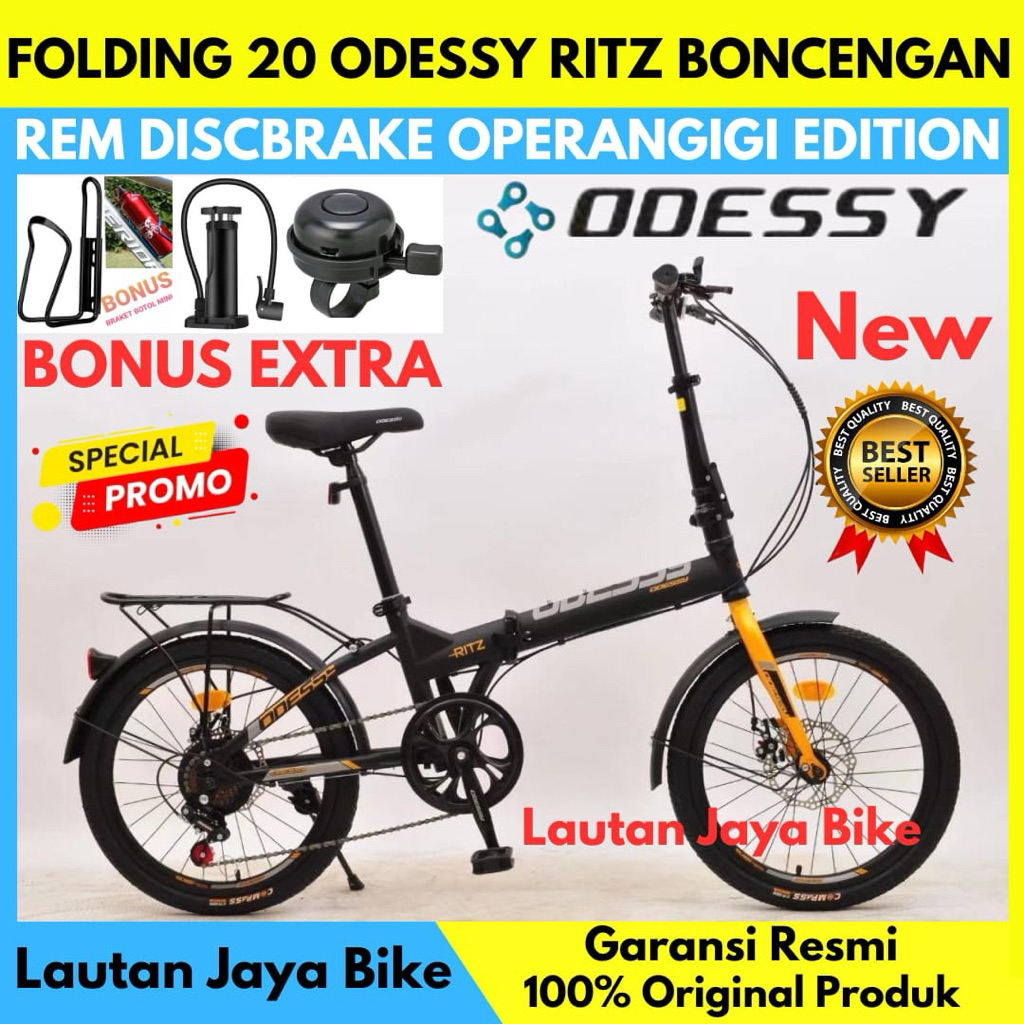 Sepeda Lipat 16 20 inch Odessy Ritz Boncengan 7speed Disc Brake Operangigi Terbaru