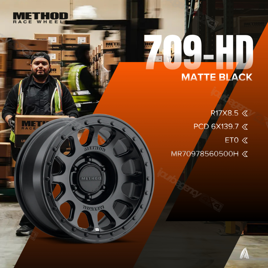 Velg Method Race Wheels 709 (R17x8.5/PCD6x139.7/ET0) Matte Black/Machined