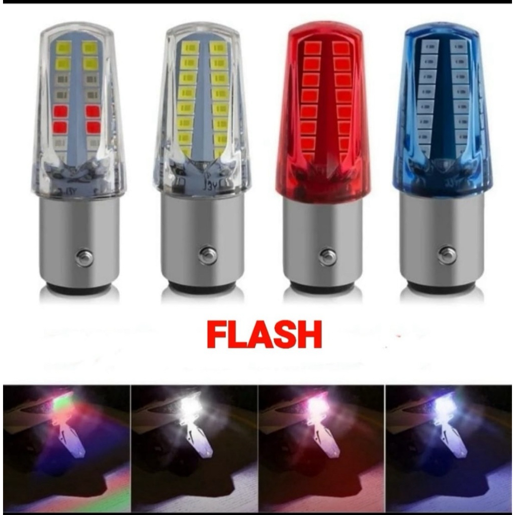 Lampu Stop Rem Motor Universal 32 LED Running Lampu Rem Kedip Piramida Motor