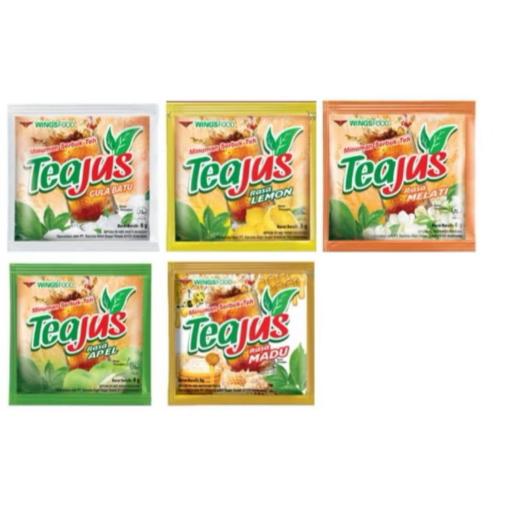 TEAJUS / TEH JUS / MINUMAN SERBUK / 1 RENCENG 10 PCS / TEAJUS RENCENG