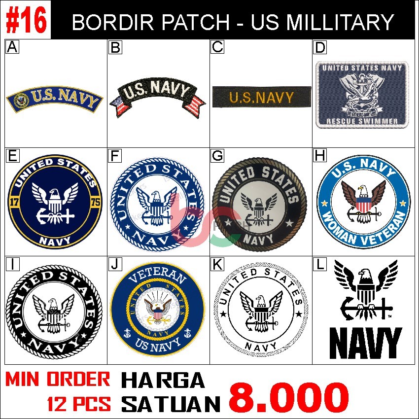 #16 PATCH BORDIR US ARMY MILLITARY INSIGNIA USAF NAVY RETIRED WW2 RANK VETERAN AIR/SPECIAL FORCE