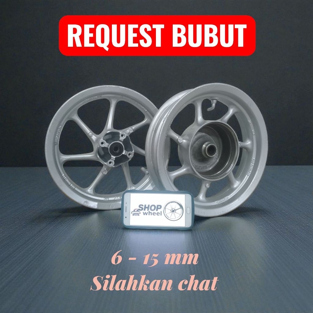 Velg ring 12 PNP BUBUT spacy beat genio scoopy old new, vario 110