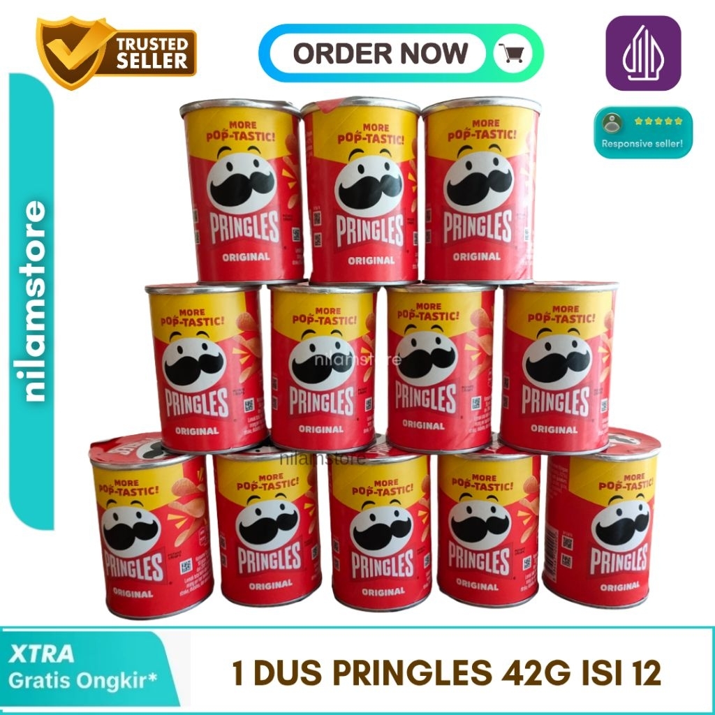 [1 DUS ISI 12] Pringles 42 gr - pringles 42 g - Pringles mini - pringles kecil