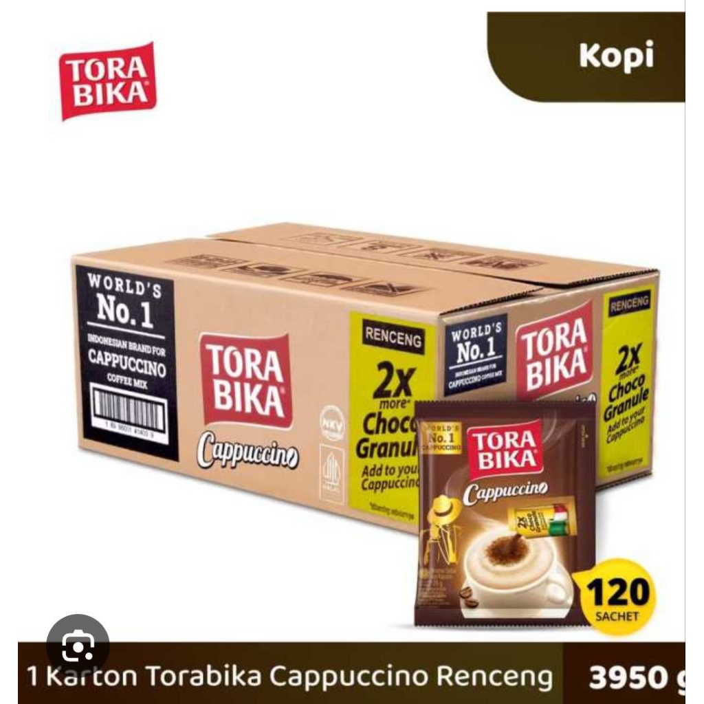 [GROSIR] Kopi Torabika Cappuccino 1 Karton Dus Isi 120 Sachet - Harga Murah