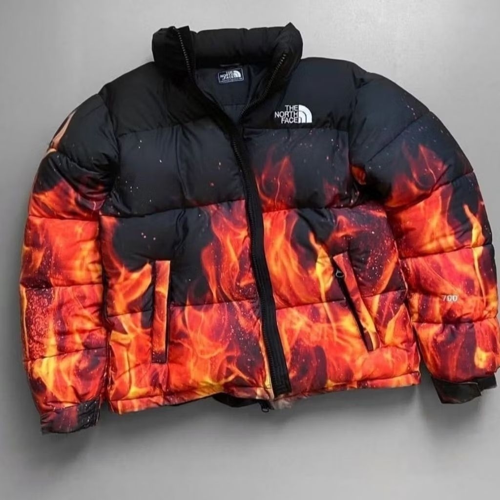 Jaket Original THEENEF x Supreme Nuptse Fire 1996