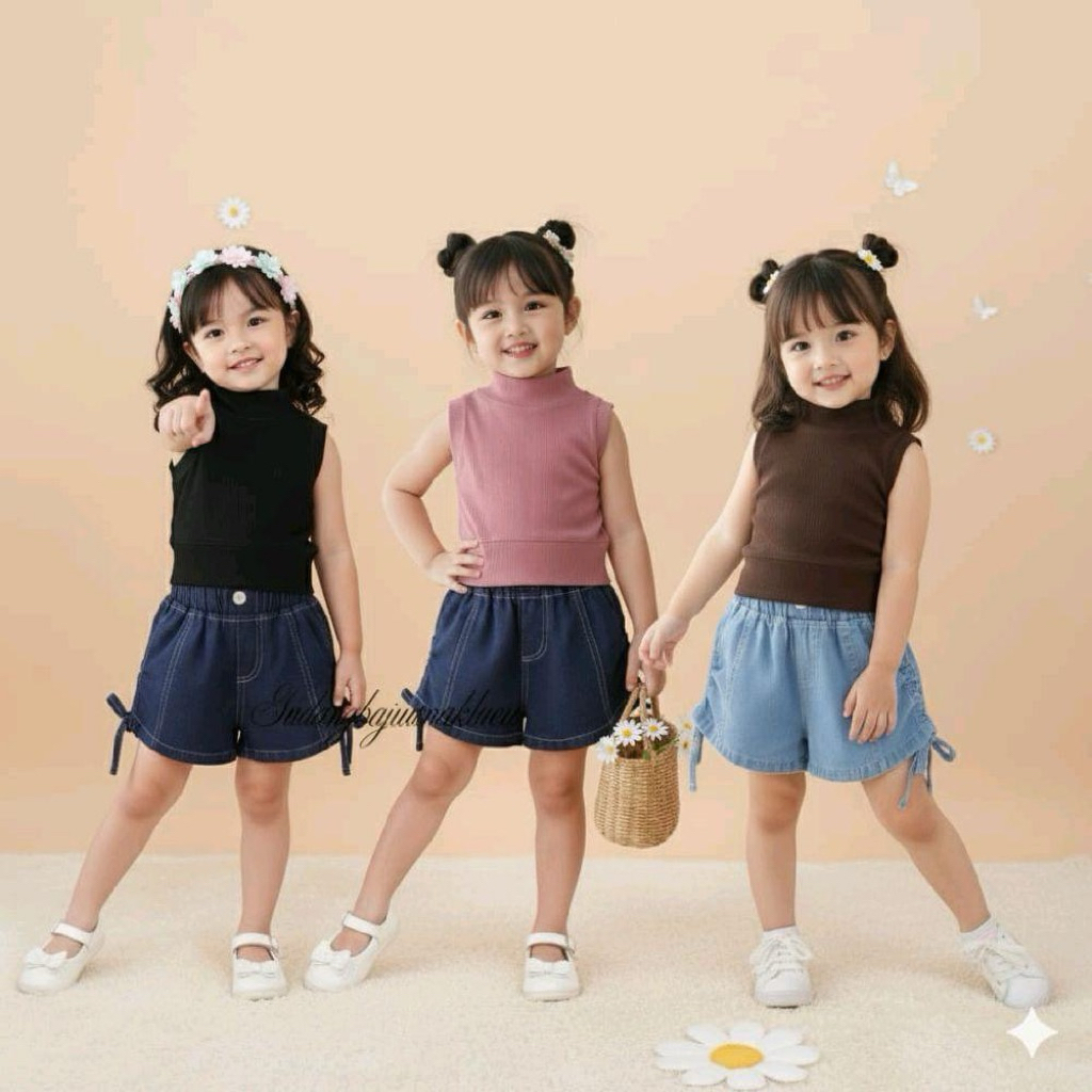 Tangtop anak 1-9thn / atasan anak/kaos polos crop/baju atasan anak perempuan/baju anak murah