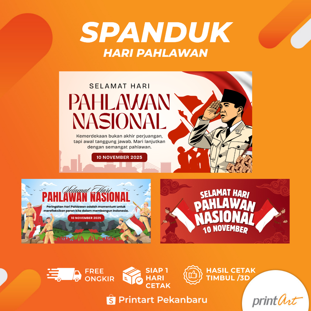 PRINTART - BANNER SPANDUK HARI PAHLAWAN