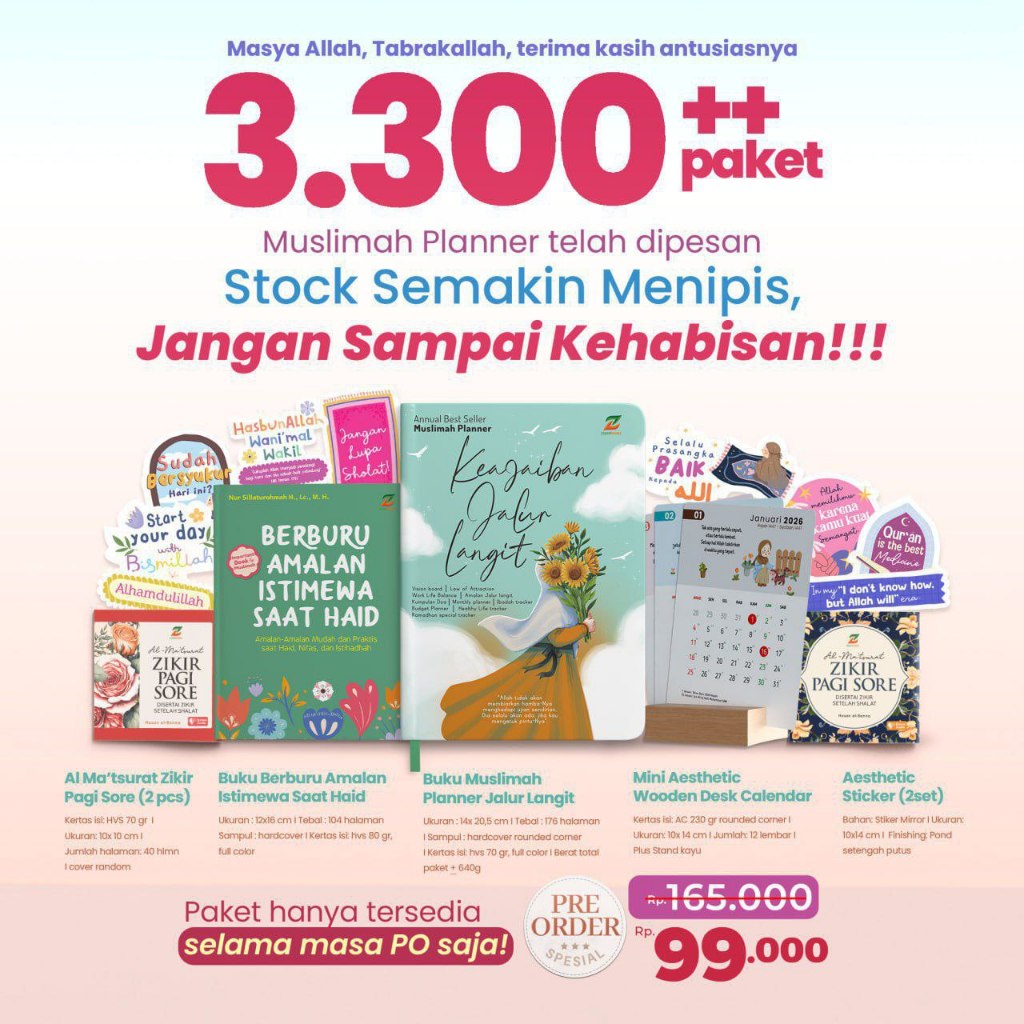 PAKET SPESIAL MUSLIMAH PLANNER : KEAJAIBAN JALUR LANGIT - MUSLIMAH PLANNER -PLANNER - FINACIAL PLANN
