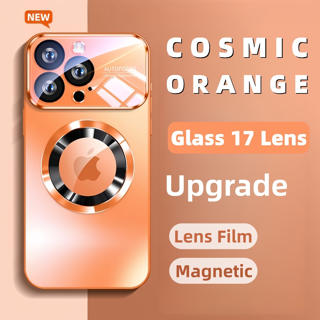 NEW IPHONE Casing Ponsel Kaca Matte AG Baru Untuk Iphone 17 16 15 12 13 14 Pro Max 16 ProMax Lensa M