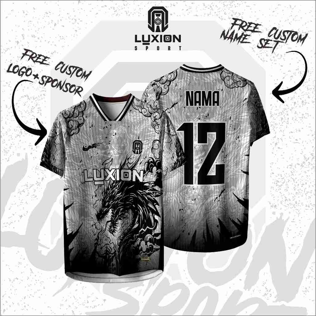 Jersey Futsal Custom Nama Nomor Sponsor Dry Fit || Jersey Bola Custom Nama Nomor Sponsor Premium