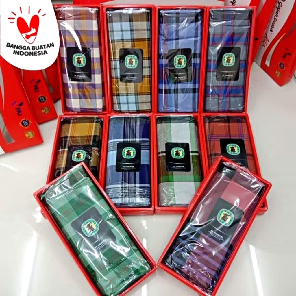 Sarung Dewasa Gajah Duduk Asia Merah Putih Sarung murah motif kotak Kotak Dewasa