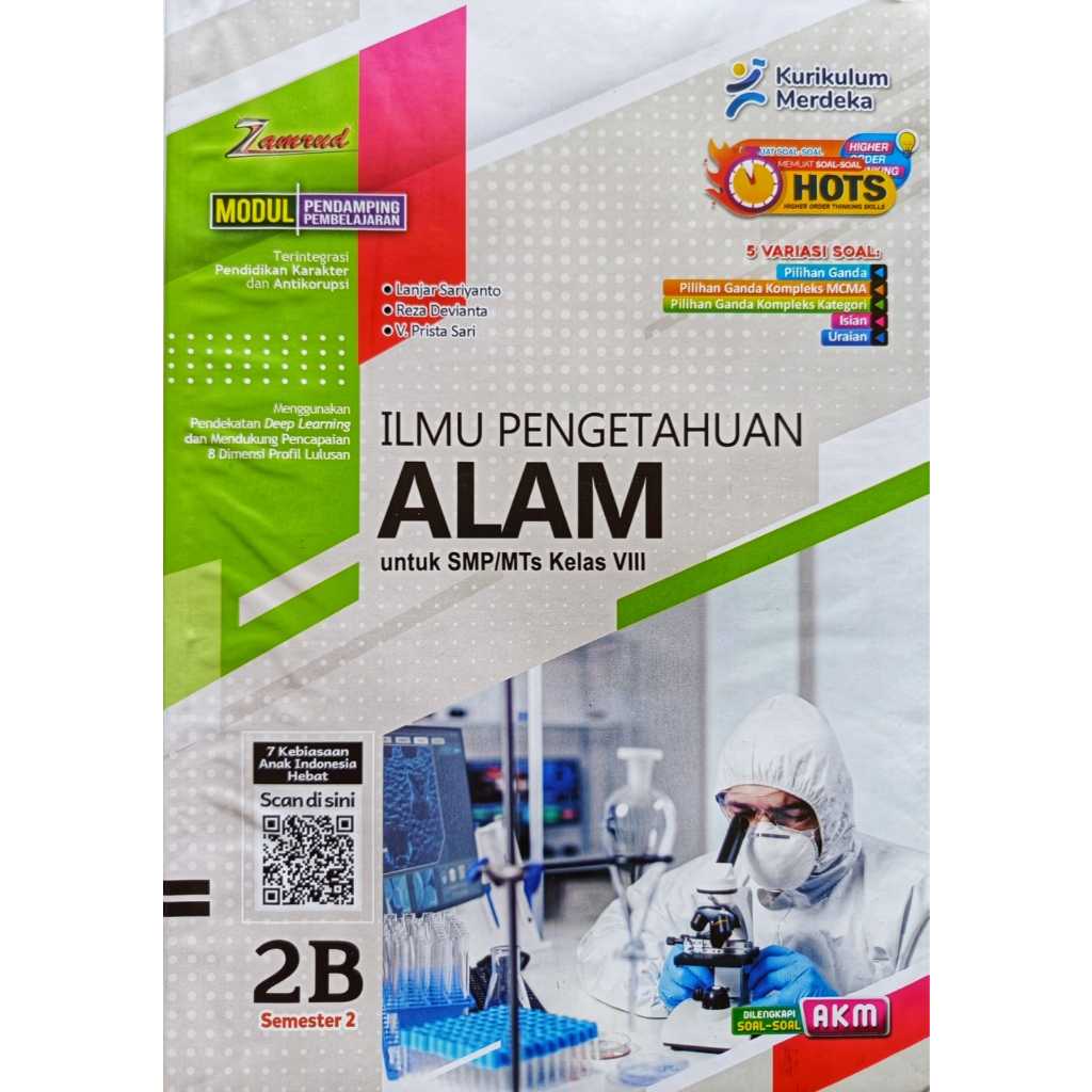 LKS IPA SMP Kelas 8 Semester 2 Kurikulum Merdeka 2025-2026 Zamrud